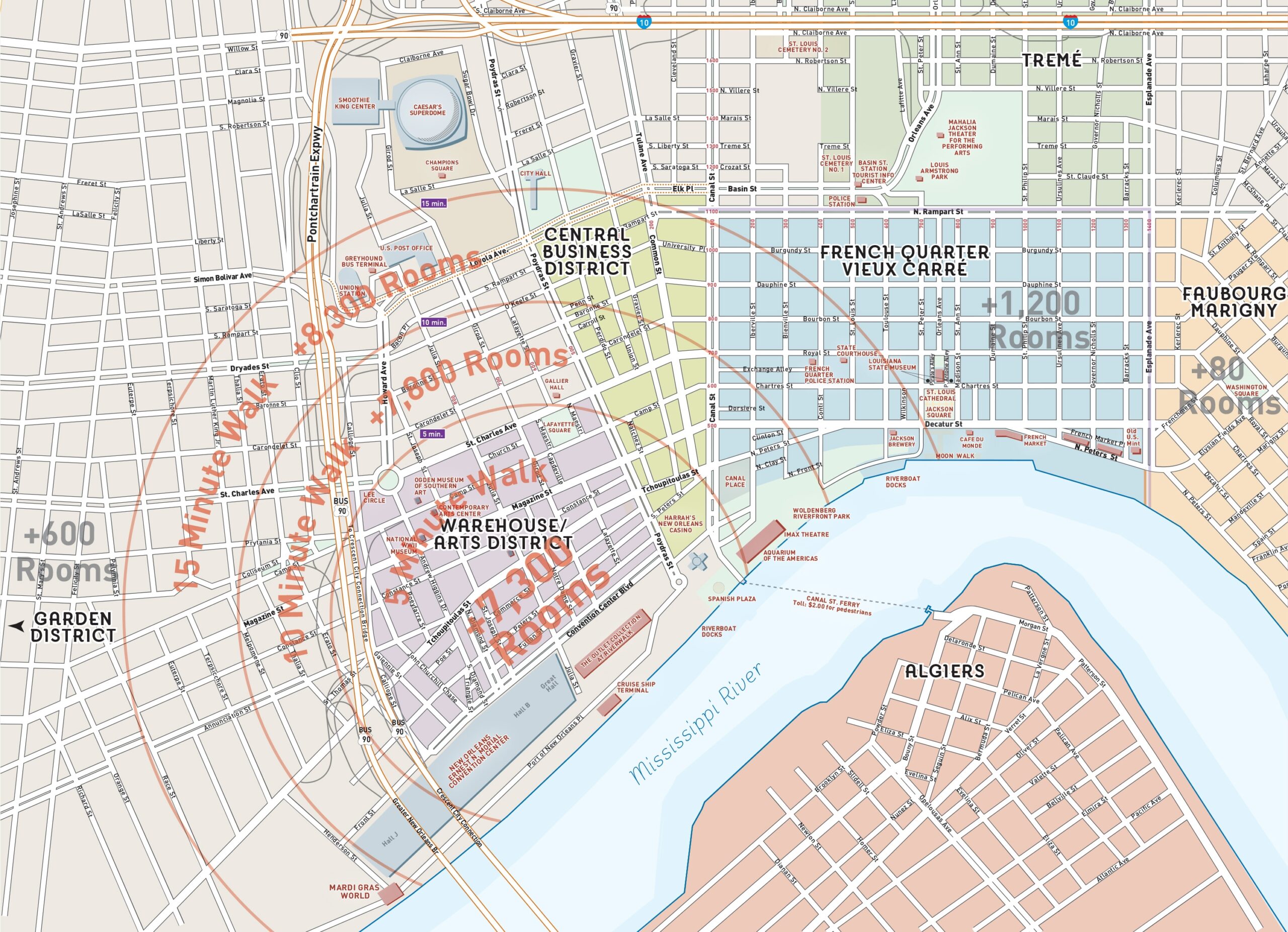 Printable Walking Map Of New Orleans