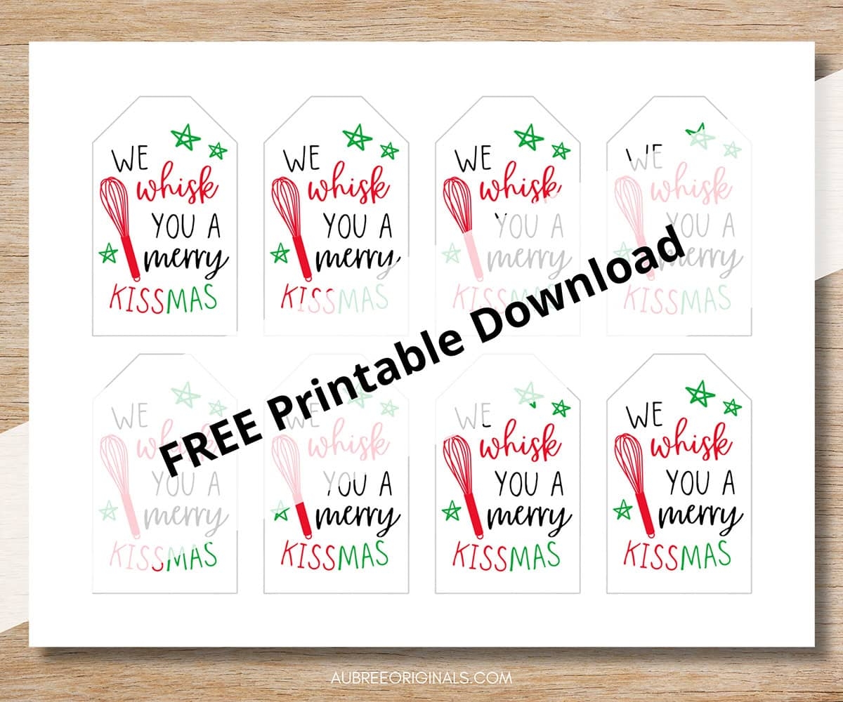 We Whisk You A Merry Christmas Free Printable Tags Aubree Originals