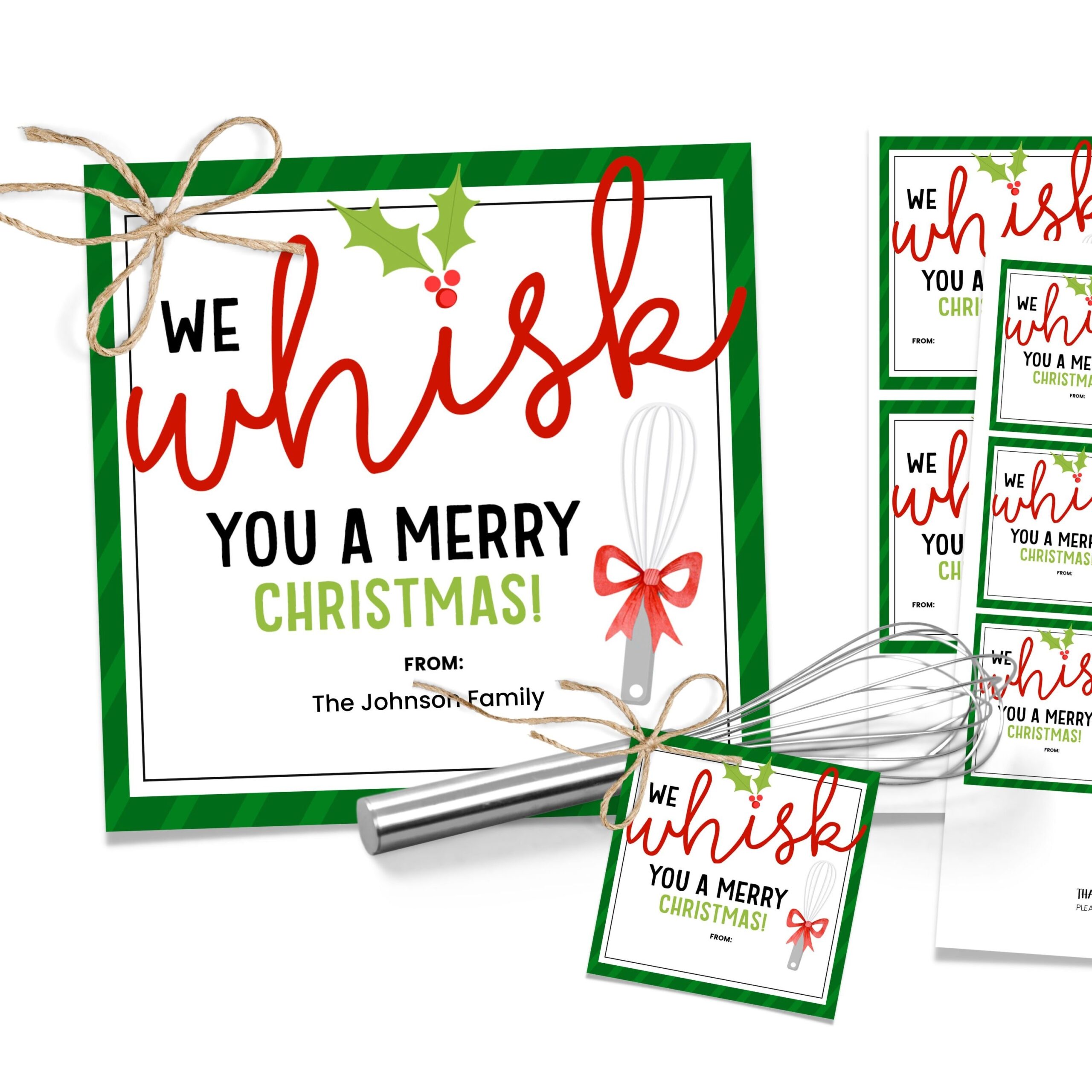 We Whisk You A Merry Christmas Neighbor Christmas Gift Printable Christmas Tag Whisk Gift Tag Holiday Treat Tag Holiday Neighbor Gift Etsy
