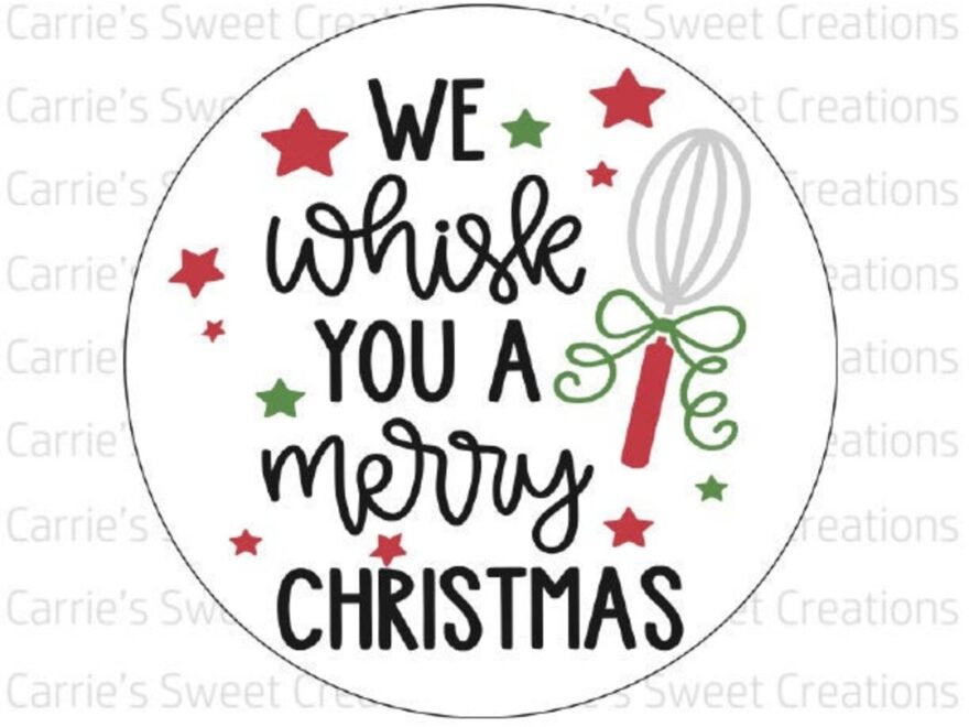 We Whisk You A Merry Christmas Printable Tags Cookie Tags Christmas Party Tags Digital Download Etsy