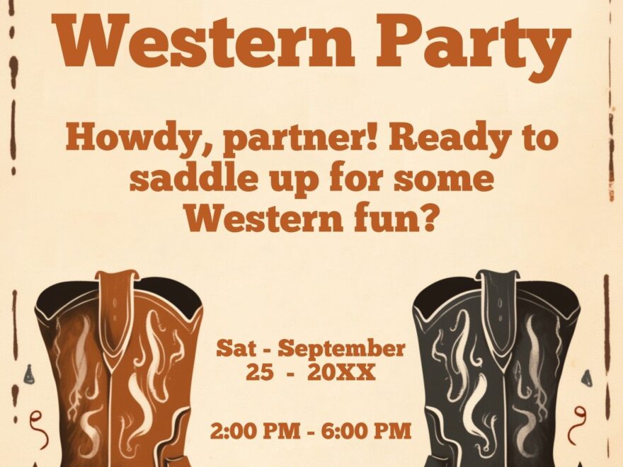 Western Party Invitation Template PDF Agile