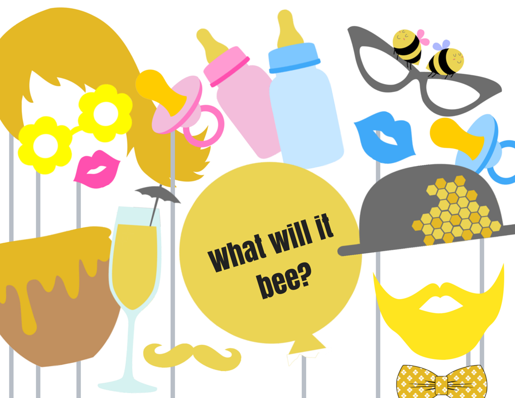 What Will It Be Bee Photo Booth Props Magical Printable