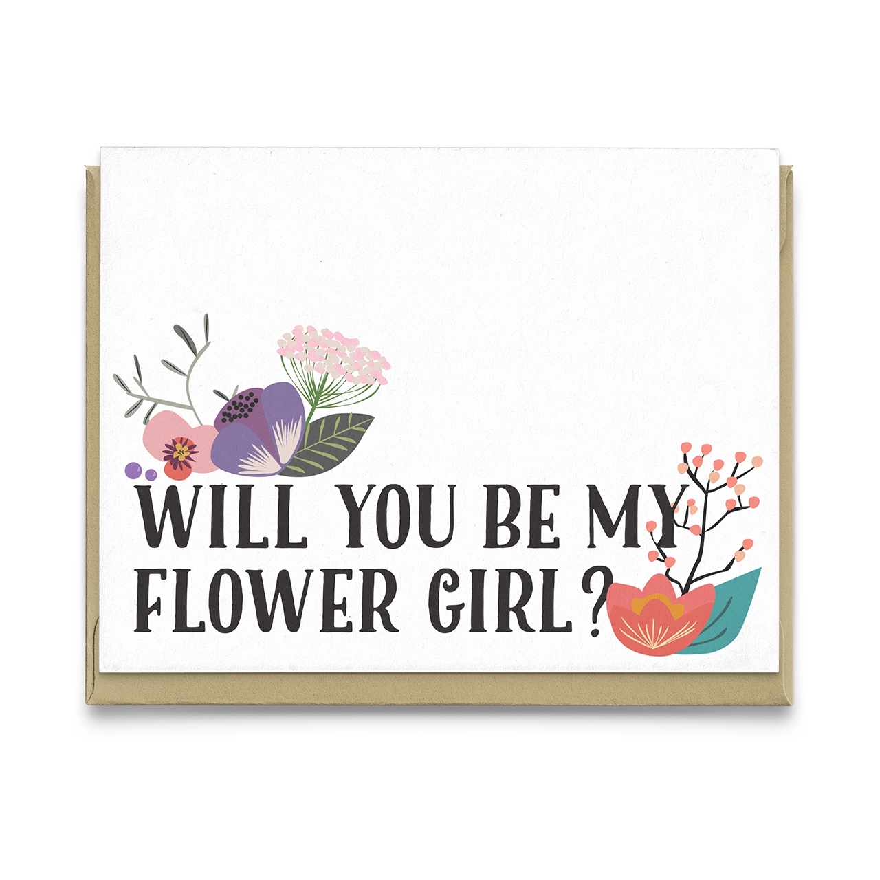 Will You Be My Flower Girl Greeting Card Fox Fancy