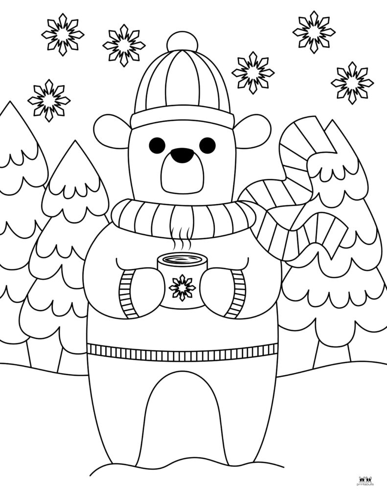 Winter Pictures To Color Printables
