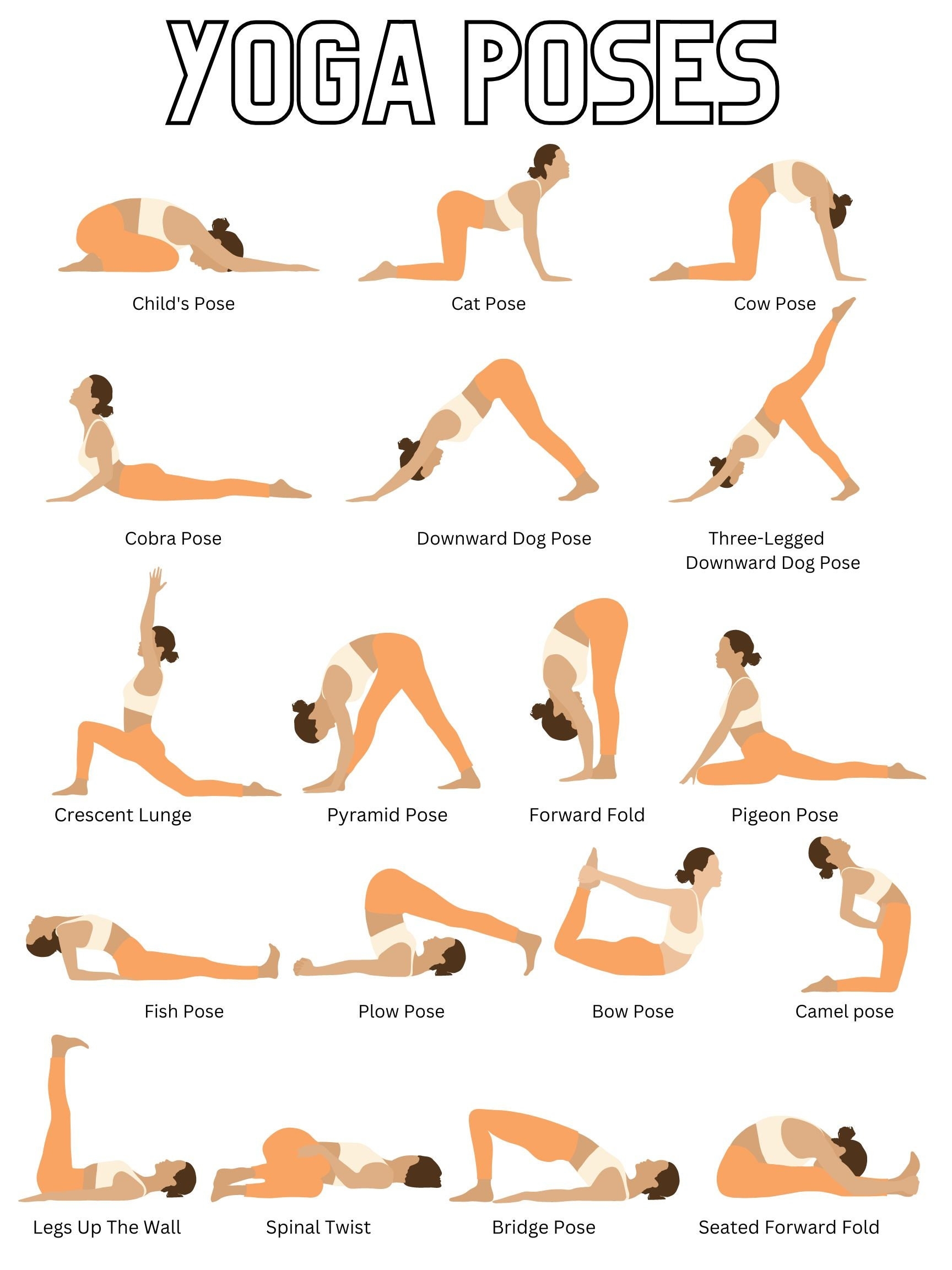 Yoga Poses For Beginners Printable