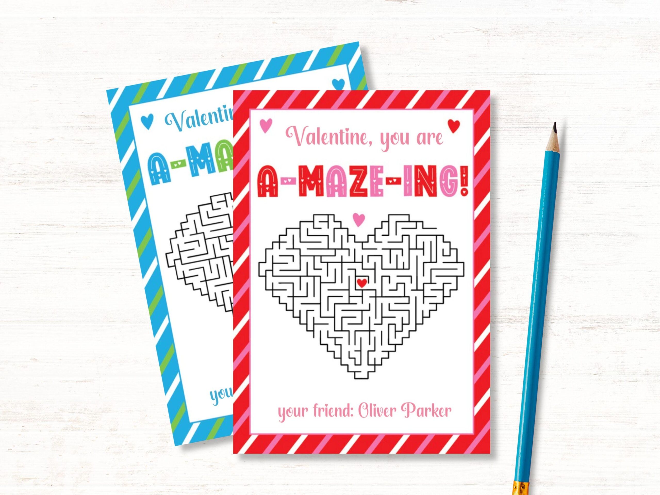 You Are Amazing Maze Printable Classroom Valentine Card You Are A MAZE ING Printable Kids School Valentine Valentine Game Card Canva DIY Etsy