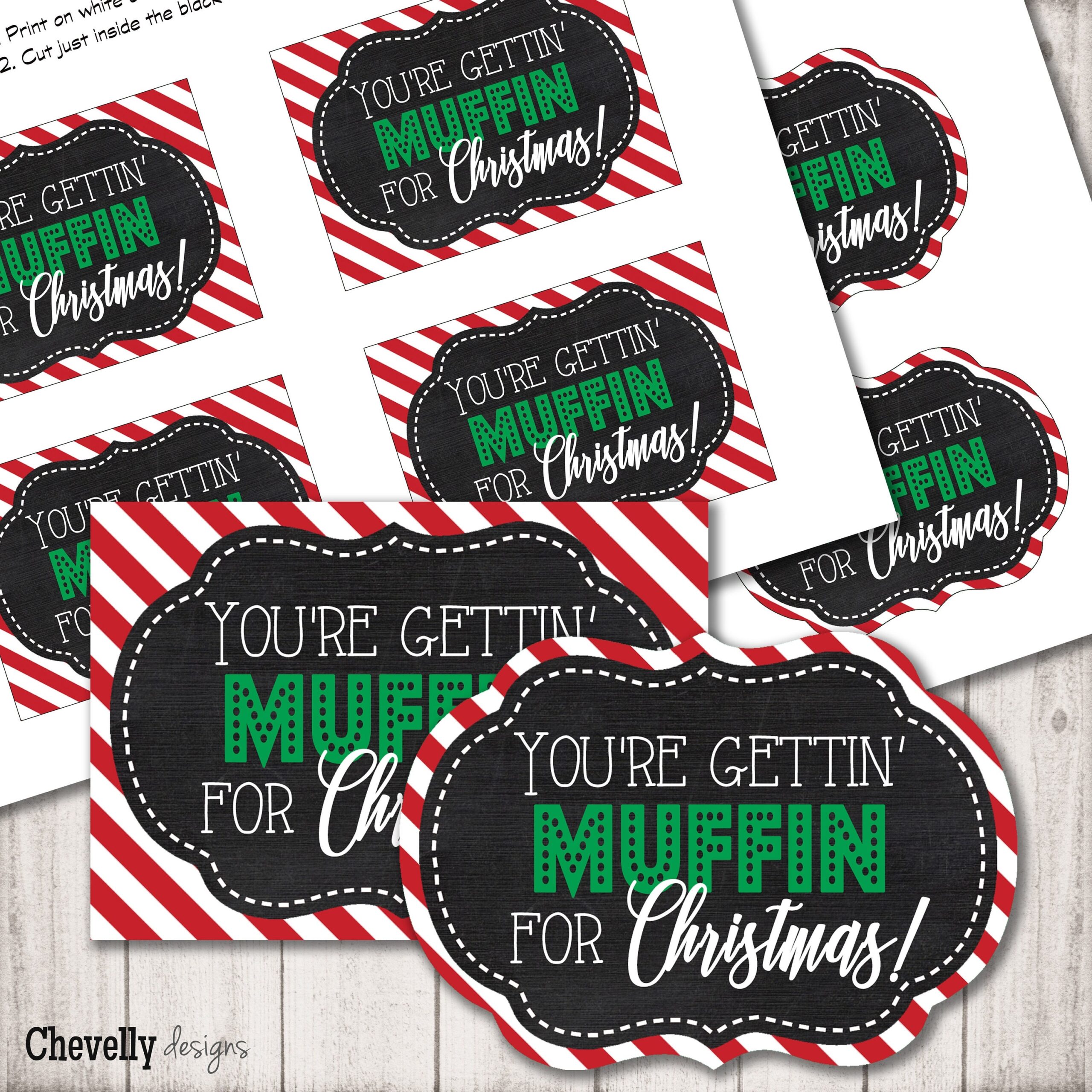 You re Getting Muffin For Christmas Tag Etsy