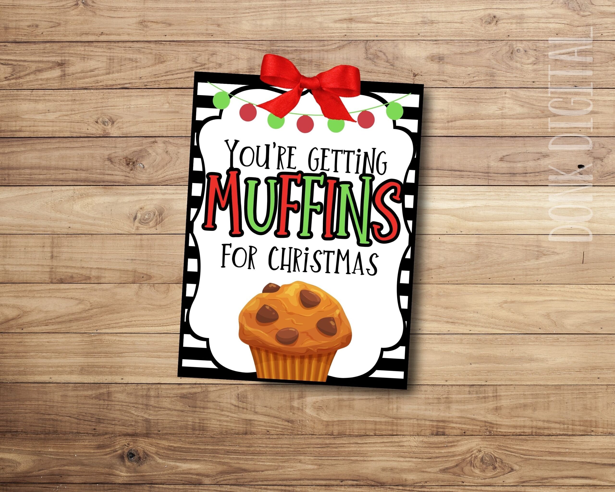 You re Getting MUFFINS For Christmas Christmas Gift Tag Neighbor Gift Neighbor Gift Tags Christmas Etsy