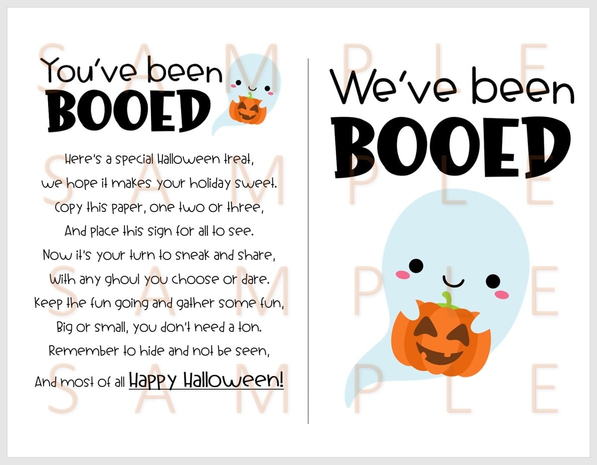You ve Been BOOED Printable Instant Download Etsy